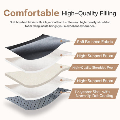 SAPHREAS Japanese Futon Mattress Floor Mattress Twin, Foldable Roll Up Bed Mattress Topper with Elastic Straps, Tatami Mat Sleeping Pad for Camping, Grey