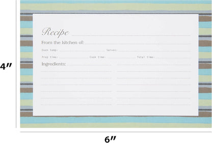 C.R. Gibson Forage 4x6 Double Sided Recipe Cards, Multicolor