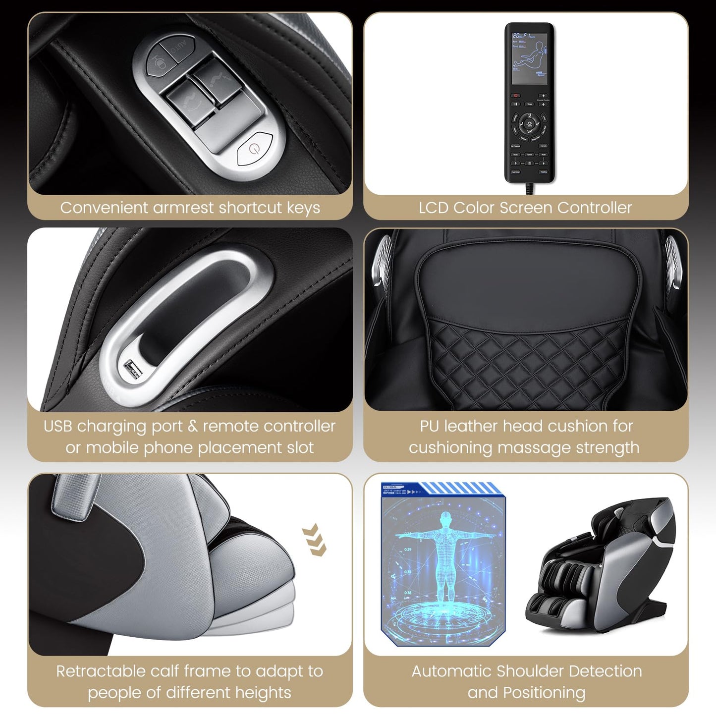 Giantex Full Body Massage Chair - Zero Gravity Shiatsu Massage Recliner with SL Track, Voice Control, Heat, Foot Roller, Thai Yoga Stretch, Airbags, 12 Auto Modes, 5 Manual Modes, Free Indoor Delivery