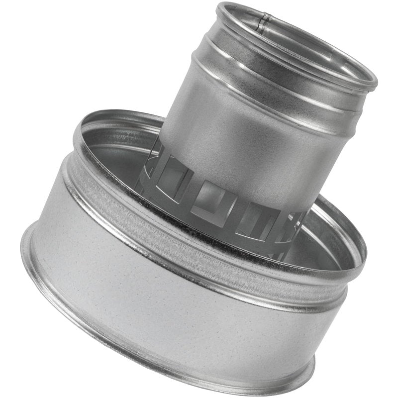 Vent Systems 4" Inch Round Roof Vent Cap – Galvanized Steel Chimney Rain Guard with Wind Shield – Heavy-Duty Weather-Resistant Protector Cap for Exhaust, Stove Pipe, Chimney - Outdoor Use