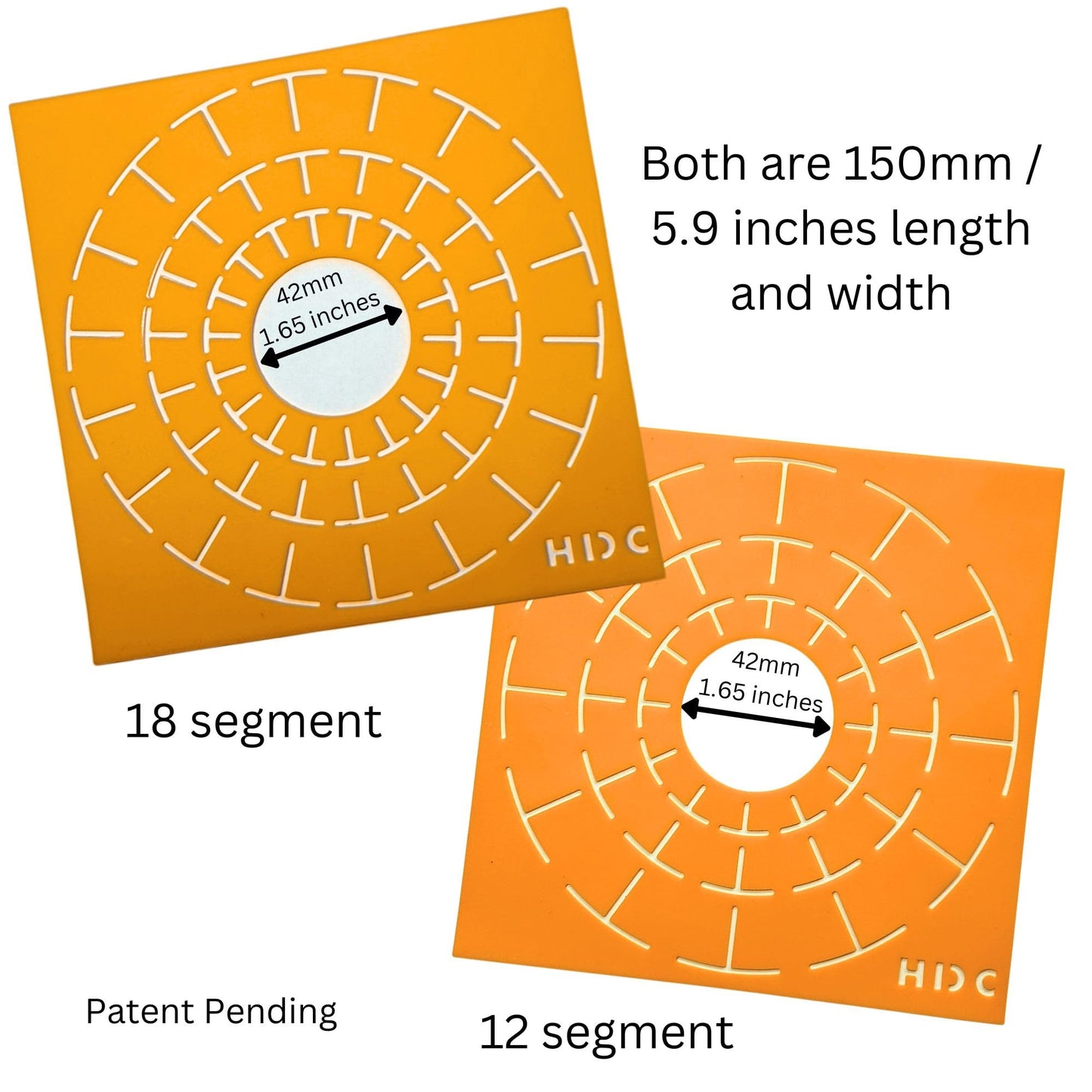 Mandala Dotting Stencils for Tea Light Candle Holder Castings - Happy Dotting Company - 2 Pack Contains a 18 Segment and 12 Segment silione templates for Making guidelines