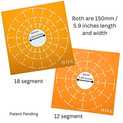 Mandala Dotting Stencils for Tea Light Candle Holder Castings - Happy Dotting Company - 2 Pack Contains a 18 Segment and 12 Segment silione templates for Making guidelines