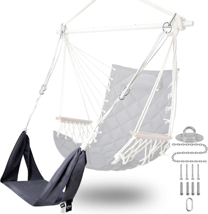 Hammock Universal Chair Footrest - Adjustable Length & One-Size-Fits-Most;Quick-Clip Attachment for Hanging Chairs