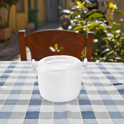 Hemoton Mini Microwave Steamer, Rice Cooker, Food Steamer Pot with Lid, Portable Microwave Cookware