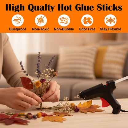 200 Pack Mini Hot Glue Sticks, Clear Hot Glue Sticks, 4 Inch and 8 mm Diameter High Viscosity All-Purpose Glue Stick for DIY Art, Craft General Repairs, Festival Home Decoration
