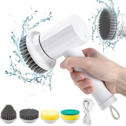 CONERX 4 2 Electric Spin Scrubber Cordless Power Cleaning Brush with Replaceable Brush Heads Adjustable Speeds