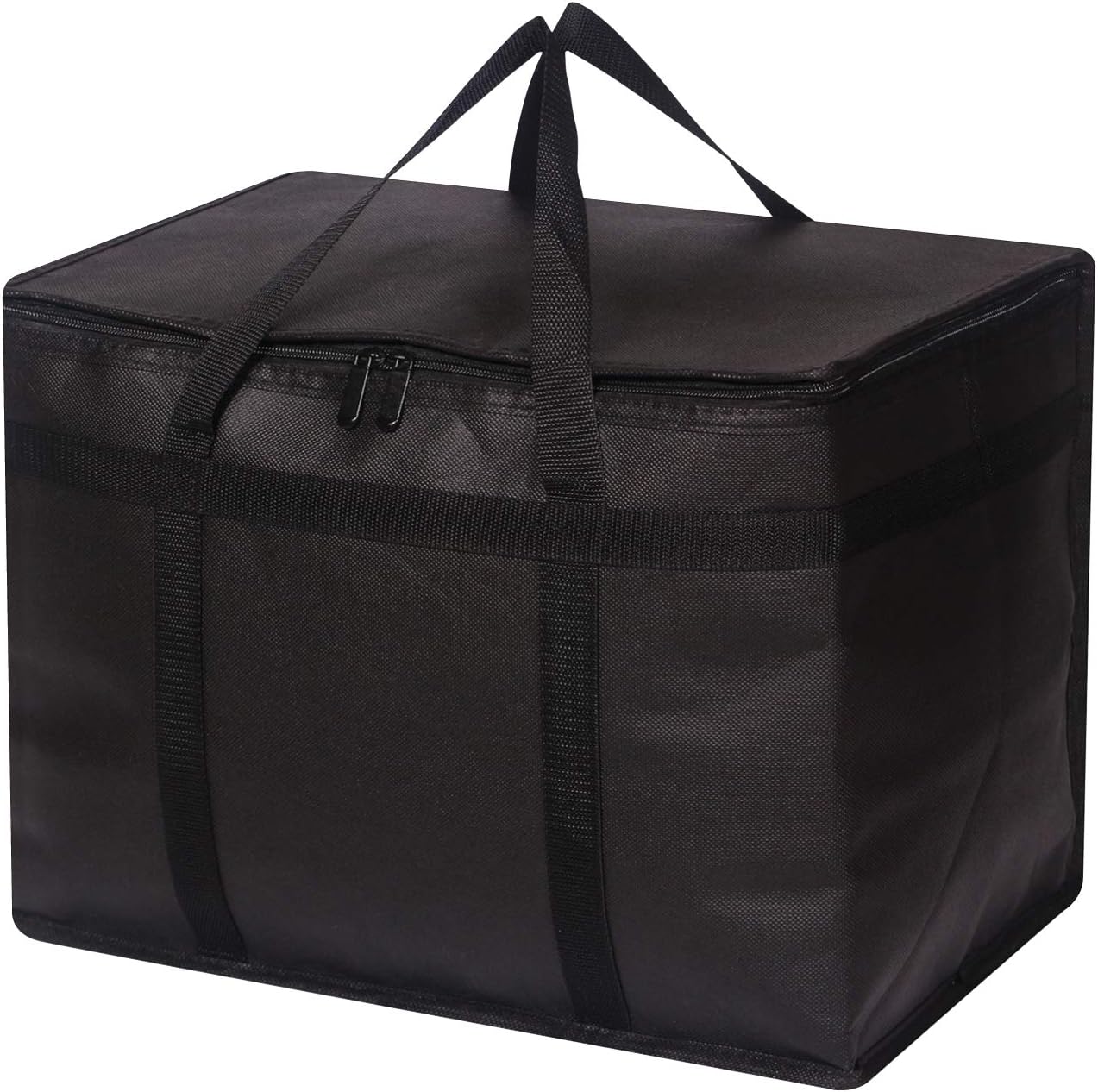 DIOMMELL XL Insulated Reusable Grocery Bags, Heavy Duty Cooler Totes with Zipper for Hot or Cold Food Delivery