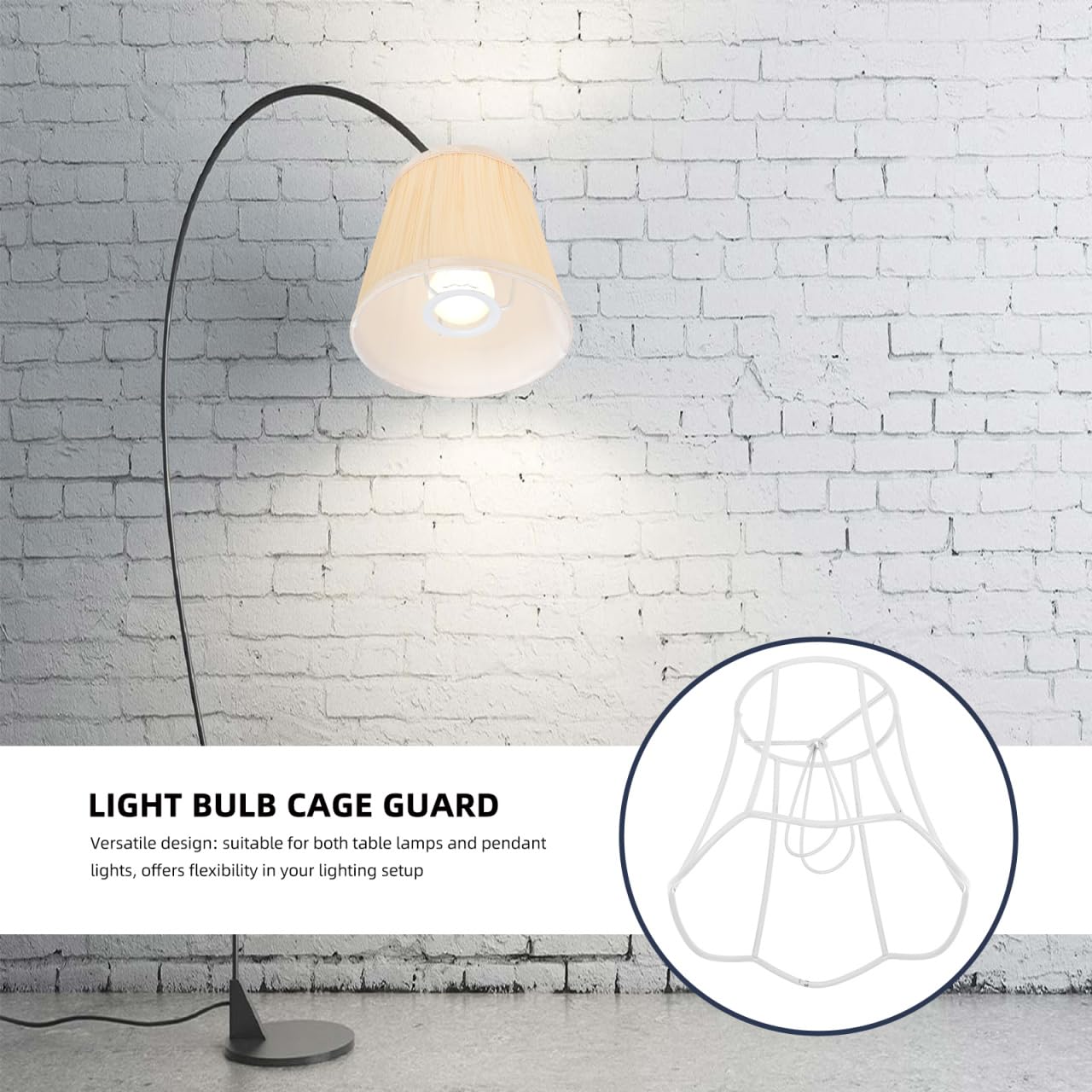 HOLIDYOYO Multi-Functional Lampshade Frame for E27 Bulb Diy Wire Lamp Shade Stand Compatible with Table Lamps and Pendant Lights Minimalist Metal Cage for Home Lighting