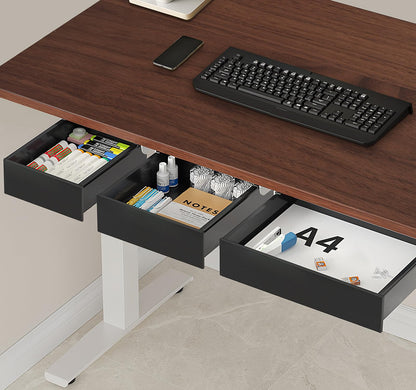 SVNNELP Under Desk Table Drawer Storage Organizer,3 Pack Large & Medium & Small Slide Out Desk Drawers - Hidden Desktop Organizer,Adhesive Storage Pencil Tray Under Table(BLACK/LMS)