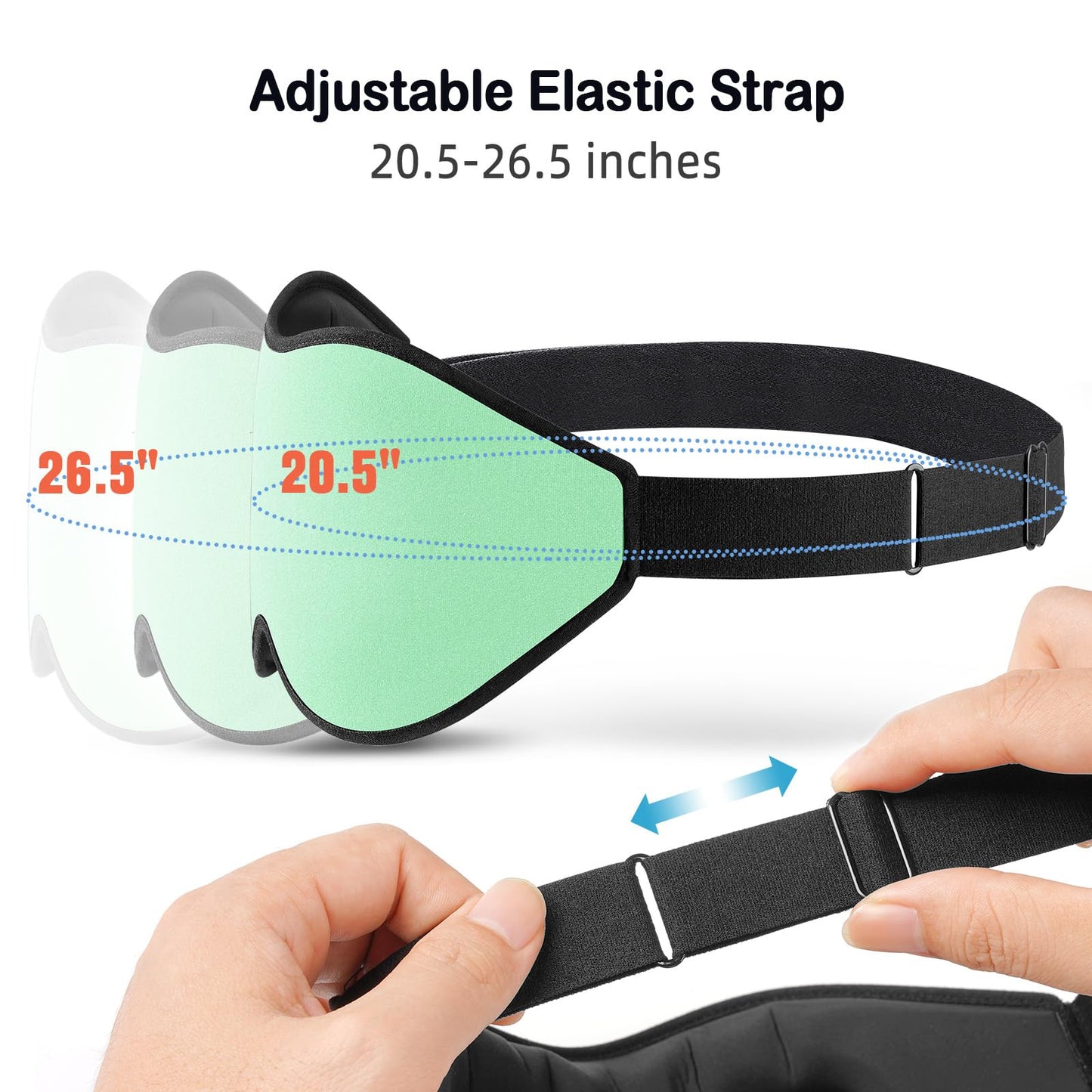 LitBear Sleep Mask for Side Sleeper Women Men, Eye Mask for Sleeping Light Blocking, 3D Contoured Cup Sleeping Mask, Soft Breathable Sleep Eye Mask with Adjustable Elastic Strap for Travel