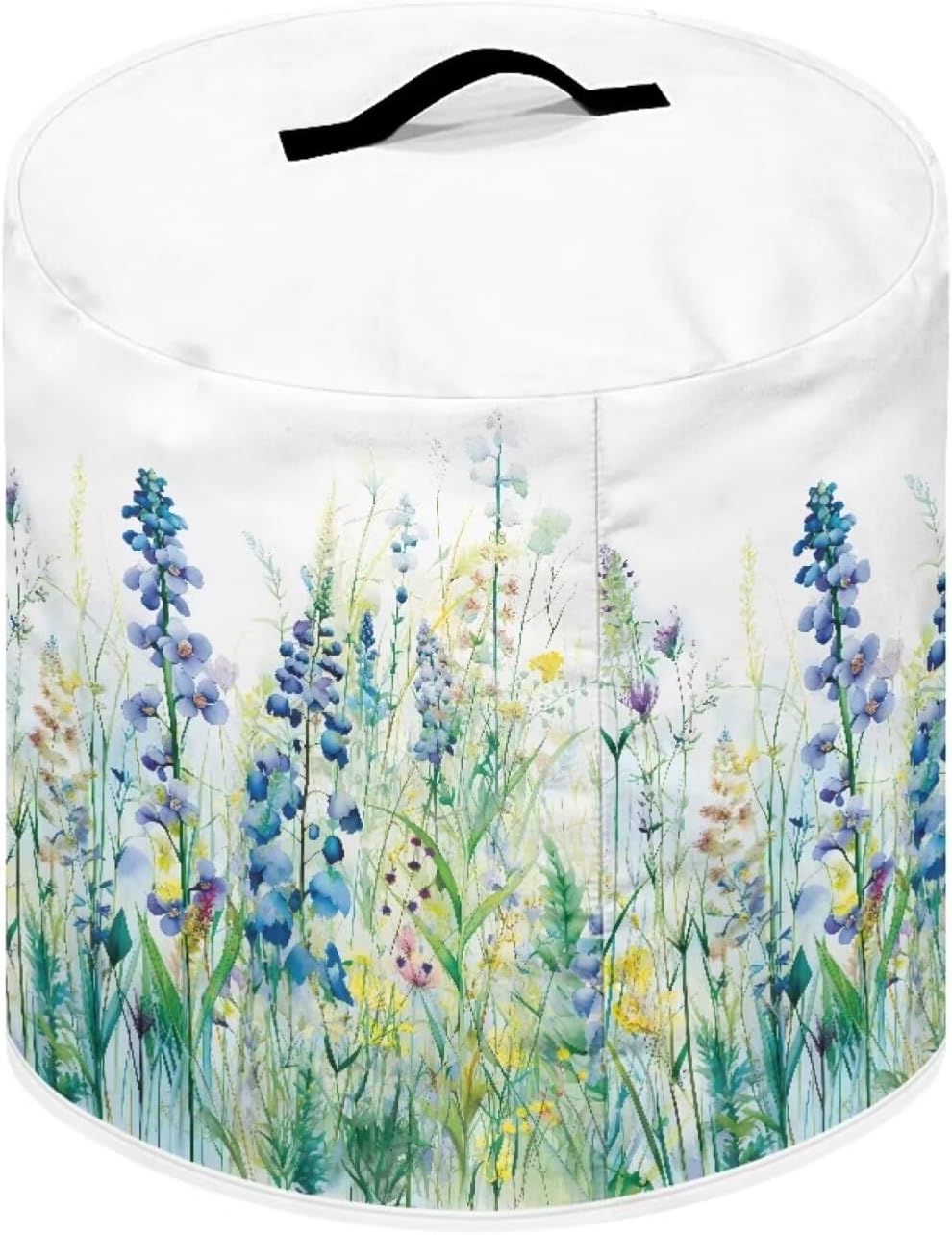 Watercolor Floral Dust Cover for Air Fryer, Kitchen Appliance Cover with Pocket and Top Handle, 6 Quart