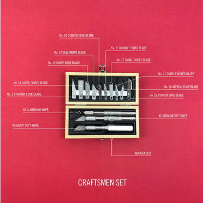 Excel Blades Craftsmen Set, 13-Piece Precision Craft Knife Set With Case – Includes Light To Heavy Duty Handles And Assorted Blades For Crafting, Scrapbooking, DIY, And Precision Cutting