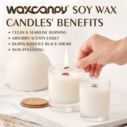 Soy Wax, Waxcanpy Natural Soy Wax for Candle Making, Organic Candle Wax from Farm, No Additives, Harmless and Pure (5lb)
