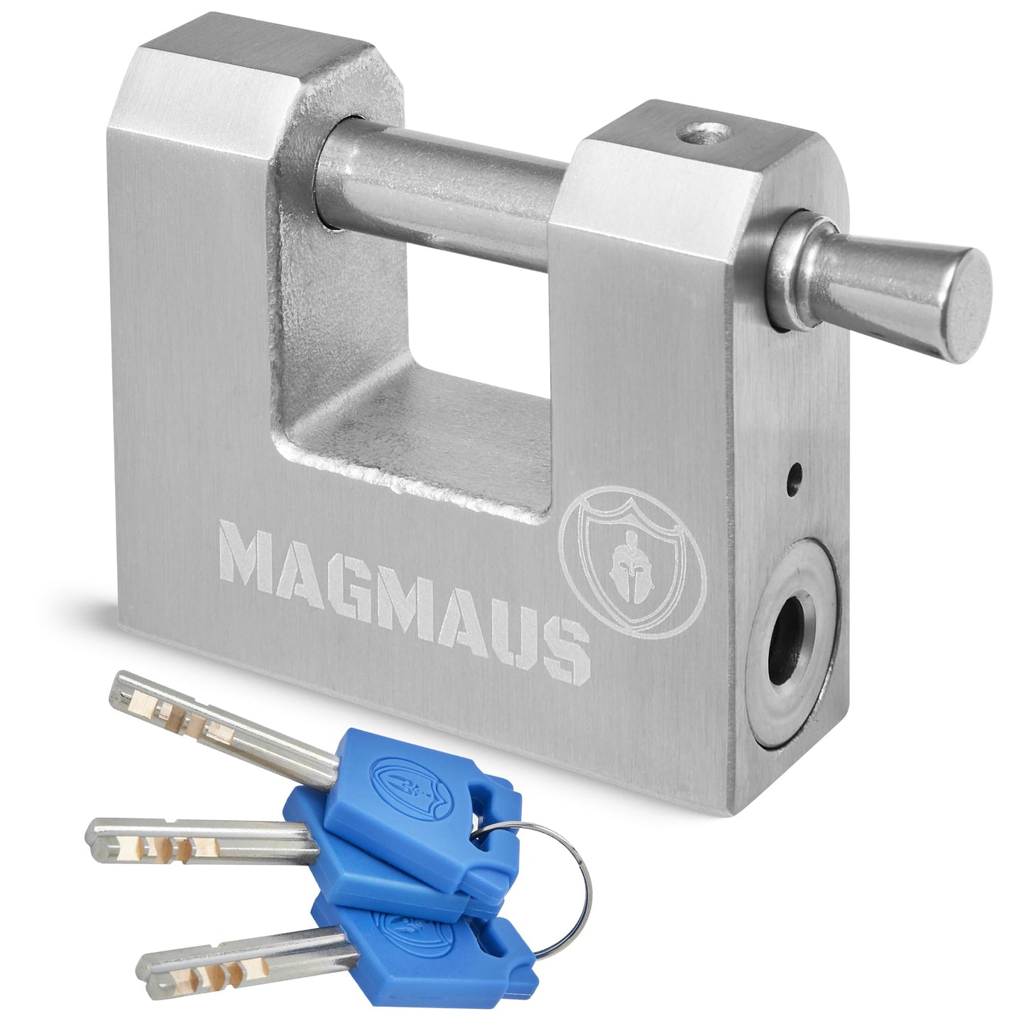 Magmaus® RTL/60 Heavy Duty Lock for Shipping Container - [Weatherproof] - Secure Outdoor Lock for Storage Unit, Gate, Shed, Fence, Door - 3 Keys