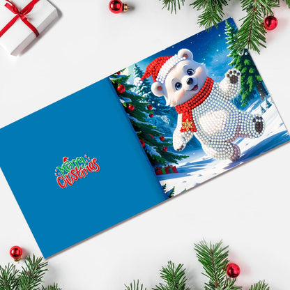 ycyingcheng 5D Christmas Greeting Cards, DIY Special Shaped Diamond Painting Card Kit, 12 Pieces Diamond Painting Rhinestone Kits for Christmas, Teacher's Day, Mother's Day