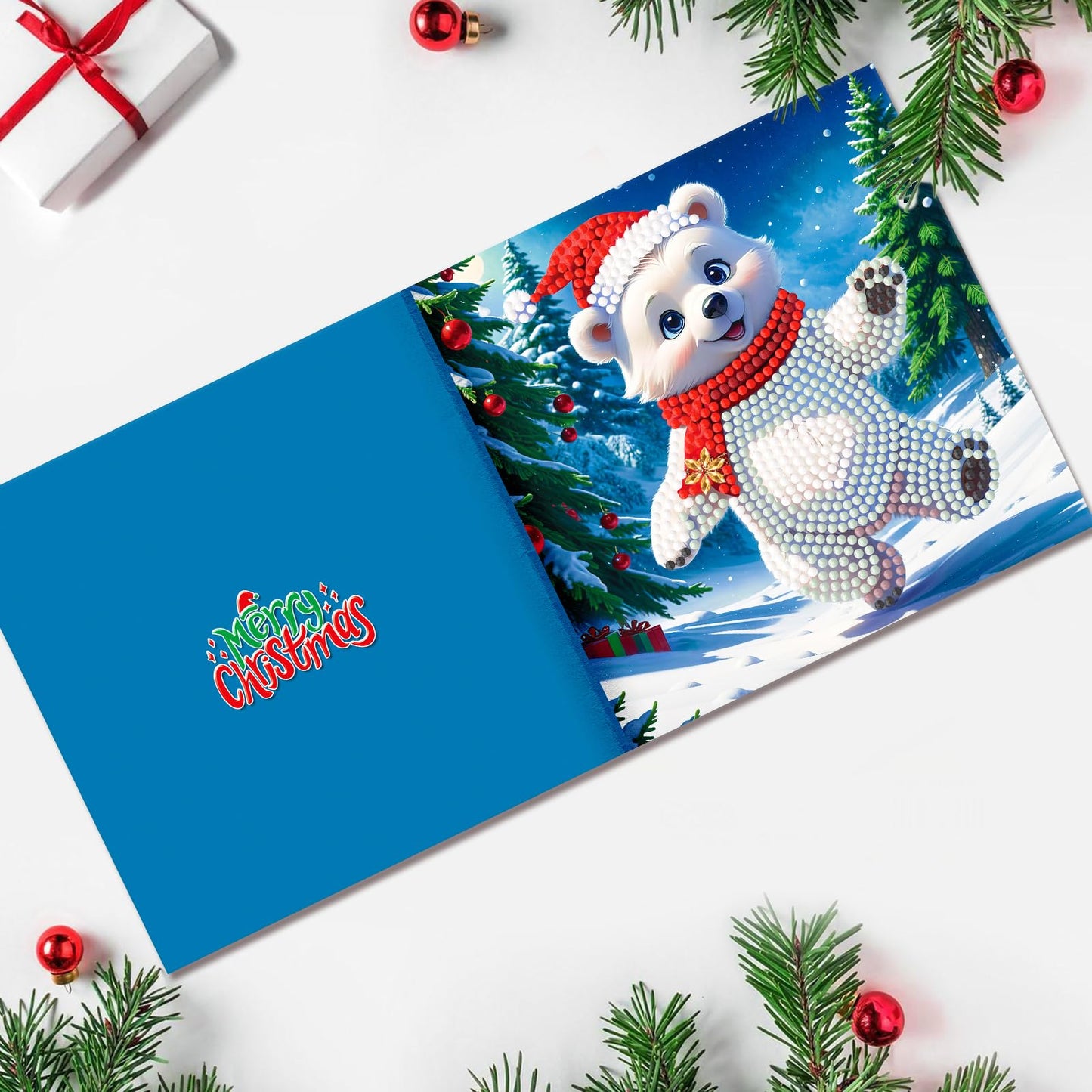 ycyingcheng 5D Christmas Greeting Cards, DIY Special Shaped Diamond Painting Card Kit, 12 Pieces Diamond Painting Rhinestone Kits for Christmas, Teacher's Day, Mother's Day