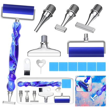 Huanlys Diamond Painting Pens, Diamond Art Pen Tools Accessories Kit with Thin Screw Steel Metal Tip Nibs, Roller for Art Crafts & Nail Art, Comfort Grip and Faster Drilling