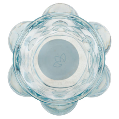 Karma, Lucia Hobnail Votive, Tea Lights Candle Holder, Glass Votive Candle Holders for Table Decorations, Baby Shower, Birthday Party, Weddings and Home Decor, Blue (Pack of 3)