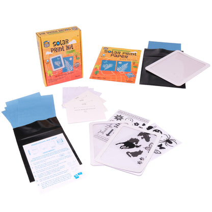 Toysmith Outdoor Discovery Solar Print Kit Bundle - Sun Print Paper Set for Kids - Includes 36 Sheets Solar Paper, Stencil Set & Frames - Arts and Crafts for Kids Ages 8-12 Gift