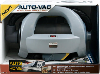 AutoSpa 94005AS Bagless Auto-Vac Hand-Held Vacuum, 120V, Grey