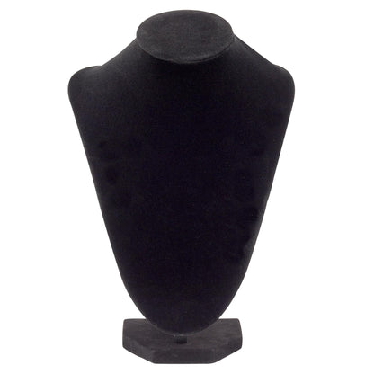 Juvale Necklace Display Stand & Bust Set - 2-Piece, Black Velvet, Modern Freestanding - Necklace Holder Stand & Bracelet Holder Display - Jewelry Showcase for Vendors & Photography