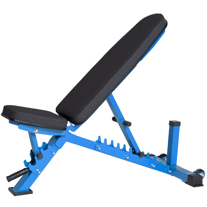 REP AB-3100 Adjustable Weight Bench | Blue FID Strength Chair | Foldable Home Gym Equipment | Flat Incline Decline Workout Bench for Training and Fitness