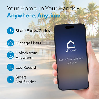 ULTRALOQ Bolt Fingerprint WiFi Smart Lock, Works with Apple Home, Siri, Alexa, 8-in-1 Keyless Entry with Fingerprint ID, App Remote Control, Keypad Deadbolt, BHMA Cert., Easy Install, 10 Mo. Battery