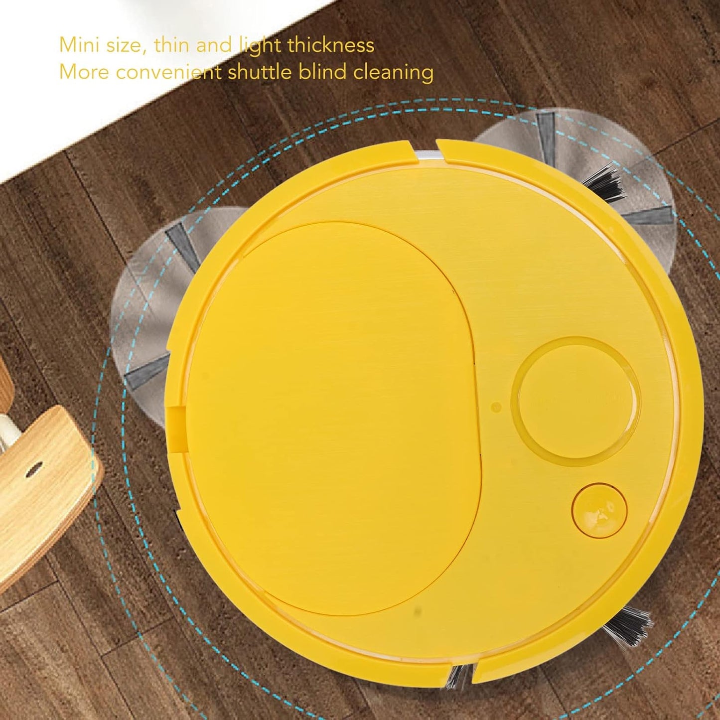 Luqeeg Robot Vacuum Cleaner, USB Charging Smart Sweeping Robot for Wooden Flooring, Low Pile Carpet, Pet Hair
