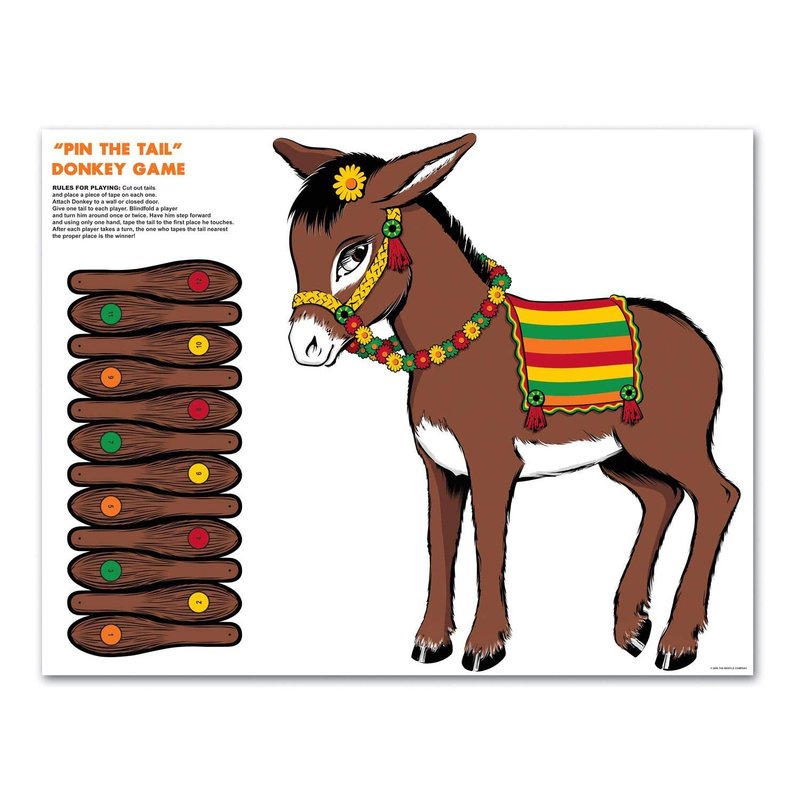 Beistle S66668AZ6 Donkey Games 6 Games