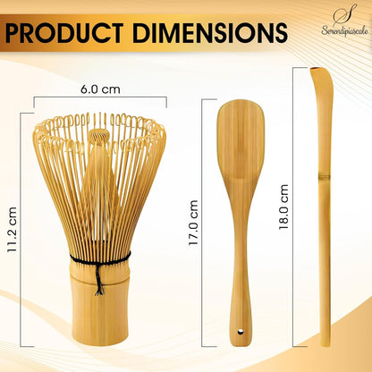 Bamboo Matcha Blender Set, Includes Matcha Whisk and Accessories for Tea Preparation