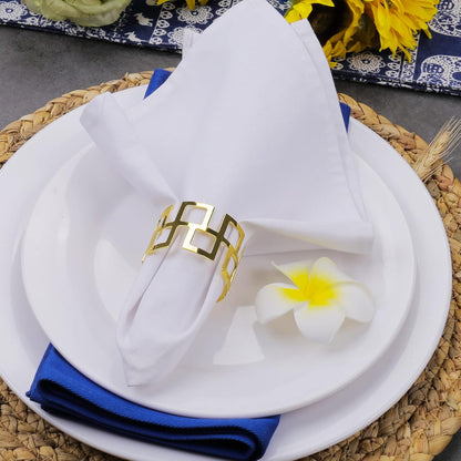 LogHog Delicate Christmas Gold Napkin Rings - Set of 12, Ideal Table Setting Napkin Buckles for Christmas, Thanksgiving