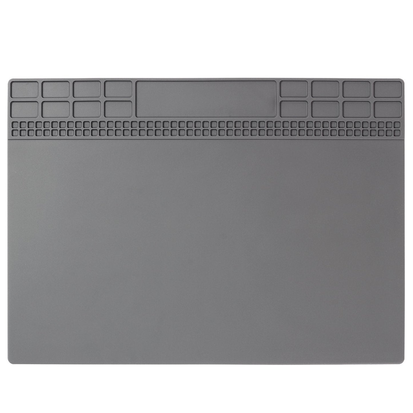 Solder Mat, Premium Silicone Electronics Repair Mat, Heat Resistant 932°F Magnetic Soldering Mat for Solder Station, Phone, Computer, Laptop Repair 13.8'' x 9.8'' Gray
