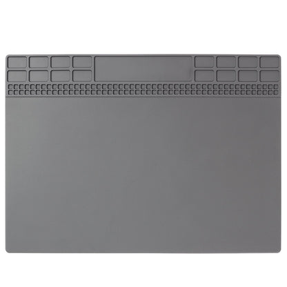 Solder Mat, Premium Silicone Electronics Repair Mat, Heat Resistant 932°F Magnetic Soldering Mat for Solder Station, Phone, Computer, Laptop Repair 13.8'' x 9.8'' Gray