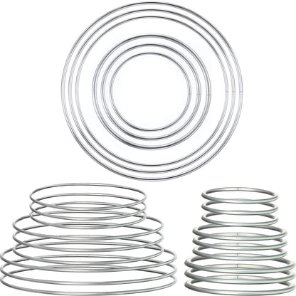 Hotop Metal Rings Hoops Metal Dream Catcher Macrame Steel Craft Rings Floral Hoop for Wreaths Macrame Projects(24 Pcs,Circle)