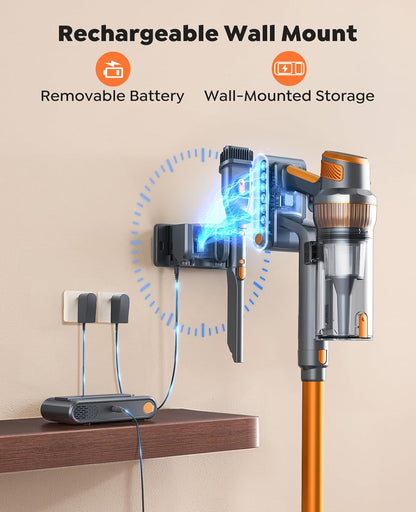 Skiennix Cordless Vacuum Cleaner - 55KPa Powerful Suction, 70-Minute Runtime, LED Touch Screen | Ideal for Pet Hair & Home Use