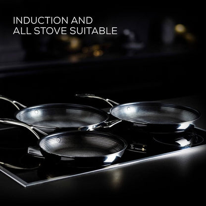 Circulon Stainless Steel Frying Pan/Skillet Set with SteelShield Hybrid Stainless and Nonstick Technology