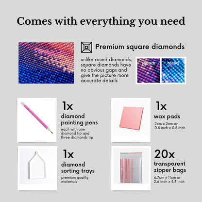 Neopalette Diamond Painting Kits for Adults, Art and Craft, Full Drill Diamond Painting Abstract and Ornaments, DIY 5D Diamond Art Craft (Acadia)