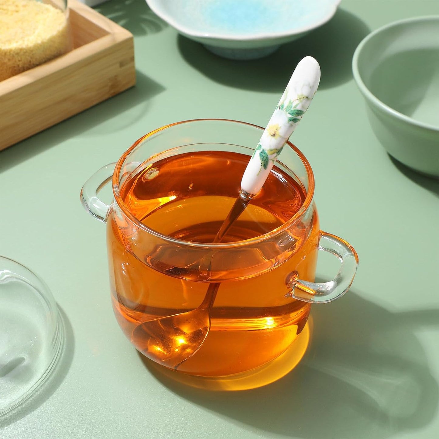 Glass Saucepan with Lid, 350ml Clear Glass Stew Pot for Pasta, Noodle, Soup