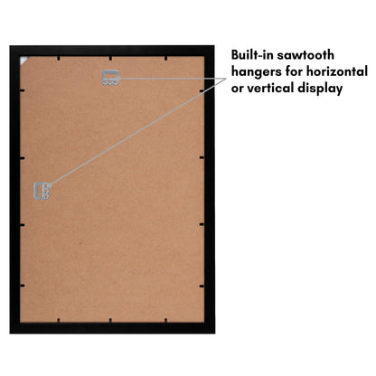 Americanflat 13x19 Picture Frame with Shatter-Resistant Glass - Signature Collection - Gallery-Style Frames Made of Engineered Wood - Photo Frame for Wall Display - Black