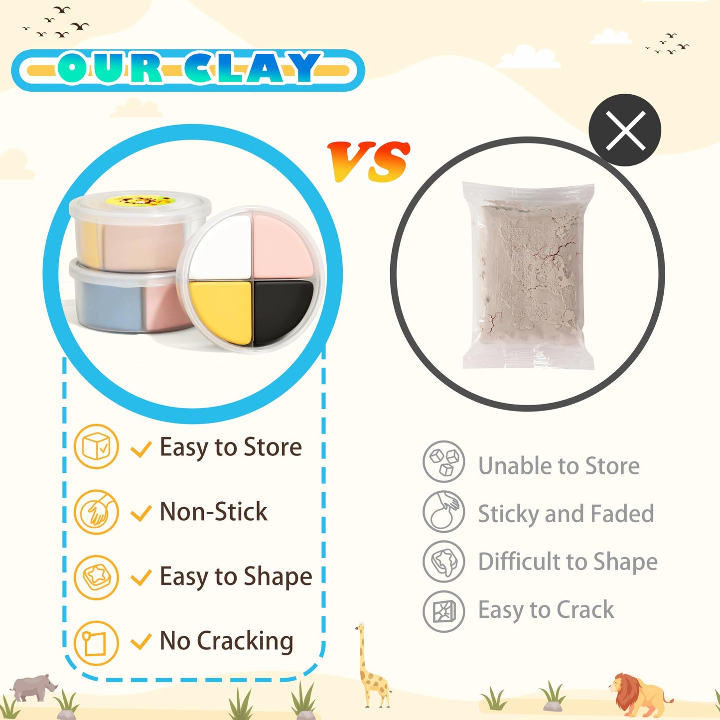 Air Dry Clay Kits -12 Boxes Modeling Magic Clay for Kids,Animal Theme Molding Clay Art Crafts DIY Set,Ultra Light & Soft, with Sculpting Tools & Tutorials,Gifts for Girls & Boys