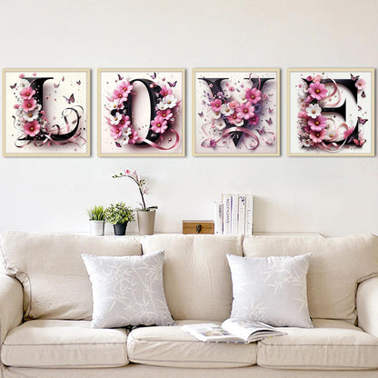 JATOK Alphabet Diamond Art Kits for Adults, Personalized Diamond Painting for Beginners Full Round Drill 5D DIY Gem Pictures, Custom Your own Symbols Home Wall Decor 11.8x11.8in/30x30cm, A