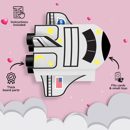 ArtCreativity Valentines Mailbox Kit - Make Your Own Valentines Box Kit for Girls & Boys - Includes Box, Double-Sided Tape, and 18 Decorative Foam Pieces - Cute Valentines Crafts Supplies