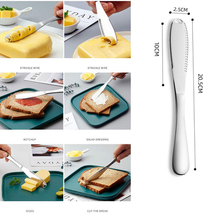 AYZA Butter Dish with Lid and Butter Spreader,Butter Dish Size Perfect for Butter Stick,Multi-Purpose Serving Food Dish