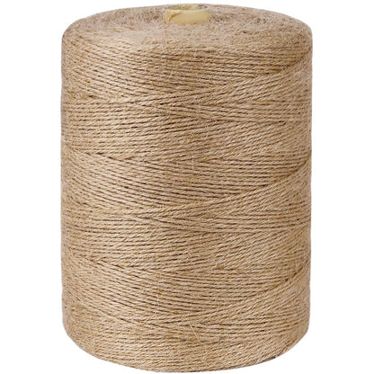 SMART&CASUAL 2mm Natural Jute Twine String Thin for Craft Plant Garden Gift Wrapping Christmas Handmade Art Decoration Packing String Home Art Decoration (Brown) (3600 Ft (1097M))