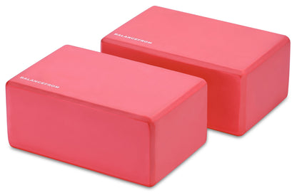 Fitvids Set of 2 High Density Yoga Blocks, 9"x6"x4" Each, Pair, Multiple Colors