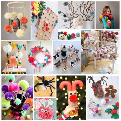 𝐘𝐚𝐫𝐧 𝐖𝐢𝐧𝐝𝐞𝐫 - Yarn Ball Winder Easy to Set Up and Use - Hand Operated Yarn Winder 3.5 Ounce Capacity +1 Set 4 Size pompom maker +20 PCS Needle Button Set + 1 PCS Scissors
