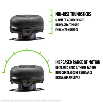 KontrolFreek FPS Freek CQC for Xbox One Controller | Performance Thumbsticks | 2 Mid-Rise Concave | Black