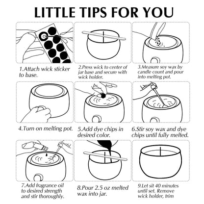 Domivirgo 24 Empty Candle Tins 2.5 oz with Lids - Simple Candle-Making Kit, Includes 26 Wicks, 5 Holders & 32 Stickers, Multi-Purpose Storage Containers for Crafts & Small Items (2.5oz)