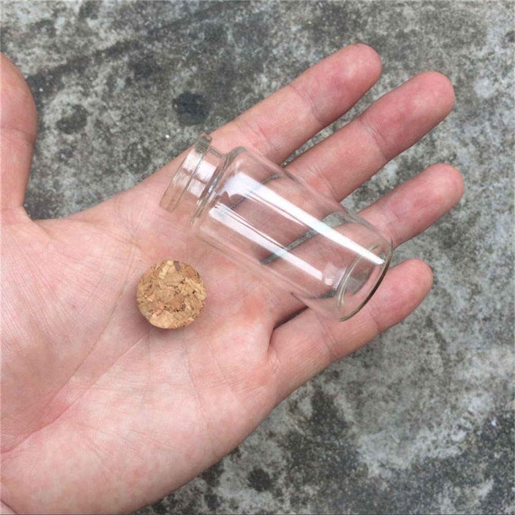 30x60x17mm Glass Bottles with Cork for Wedding Holiday Decoration, 12pcs (25ml)