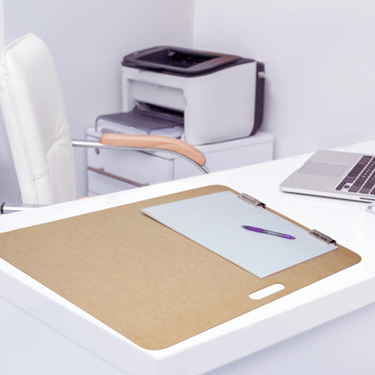 Saunders Recycled Hardboard Sketchboard 23x26 Made in USA, Artist Drawing Board with Handle, 2 Side Clips & Rubber Band, Large Masonite Field Clipboard for Life Drawing & Plein Air
